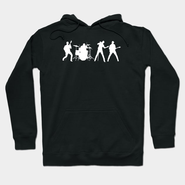 Rock Band Silhouette Hoodie by NeilGlover